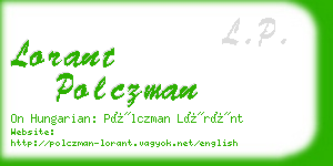 lorant polczman business card